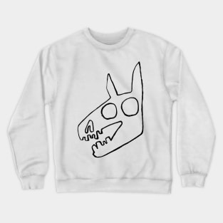 Hand-drawn animal skull black Crewneck Sweatshirt